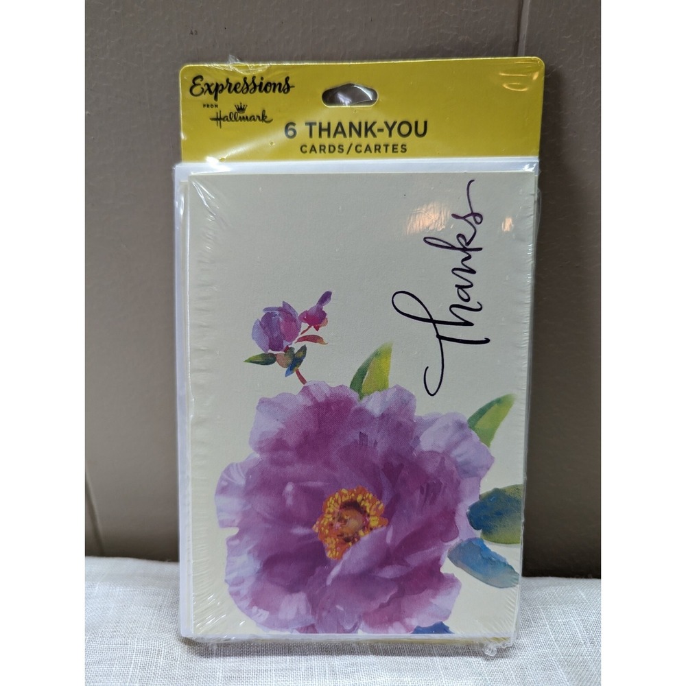 6 Thank You Cards - Floral - Expressions‎ from Hallmark